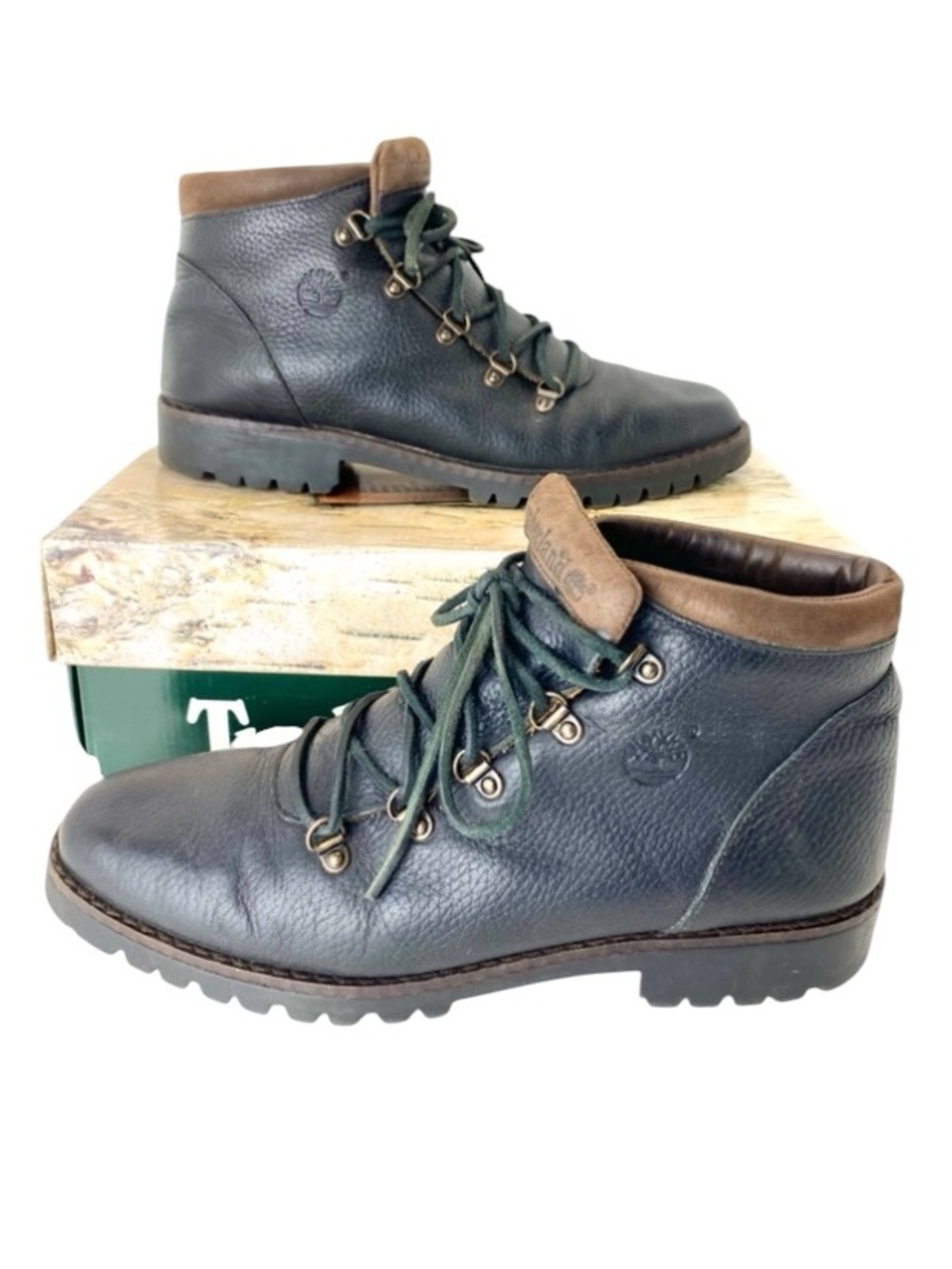 Rare Vintage 90’s Timberland Mamaranick Black Leather Hiking Boots Italy W~Sz 10